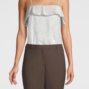 White House Black Market Flowy Ruffled Tank Top Womens Size Small